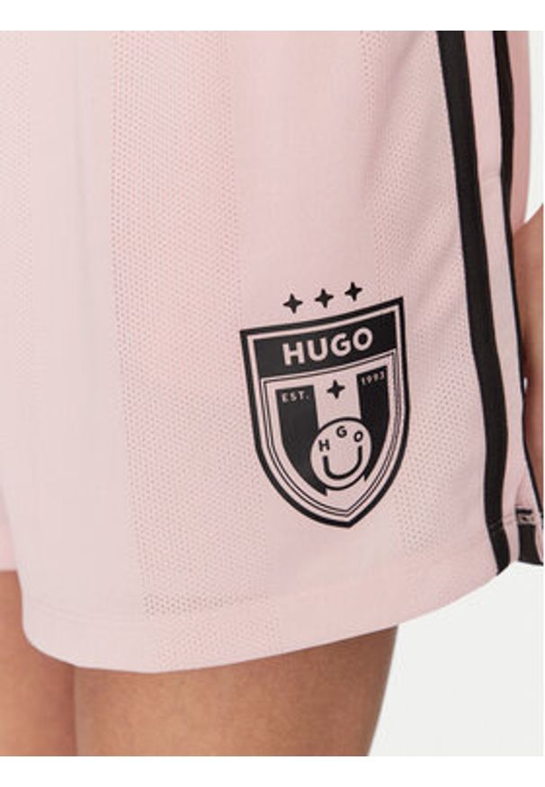 Hugo - HUGO Szorty materiałowe 50537439 Różowy Regular Fit. Kolor: różowy. Materiał: syntetyk