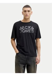 Jack & Jones T-Shirt Ejeff Logo 12288536 Czarny Regular Fit. Kolor: czarny. Materiał: bawełna #1