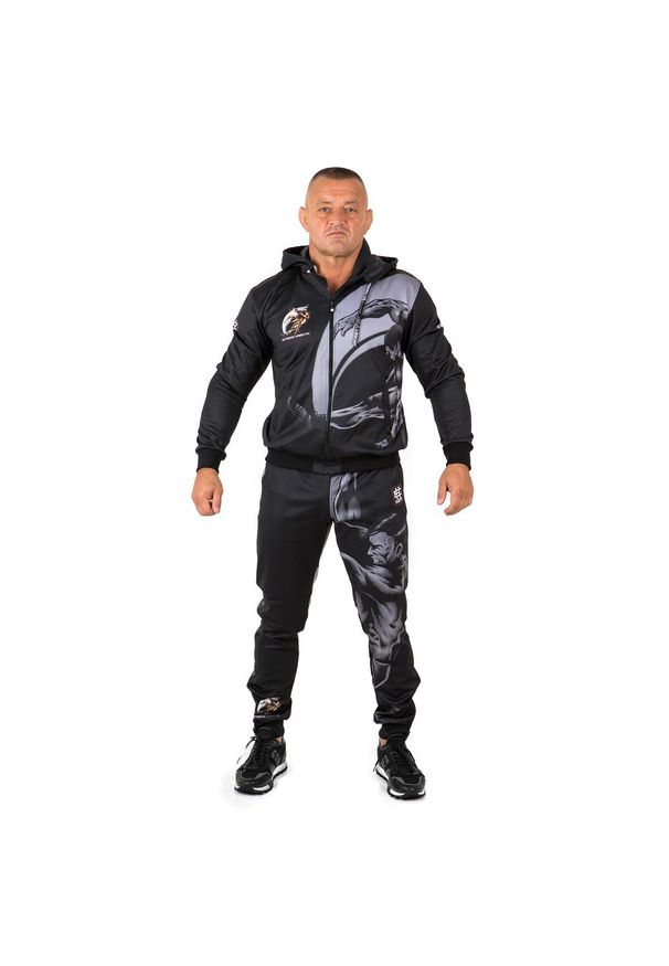 Dres do biegania męski EXTREME HOBBY WRESTLING. Kolor: czarny. Materiał: dresówka, poliester