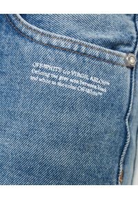 OFF-WHITE - Niebieskie jeansy Skinny Jeans. Okazja: na co dzień. Stan: podwyższony. Kolor: niebieski. Materiał: jeans. Wzór: aplikacja. Styl: klasyczny, casual #5