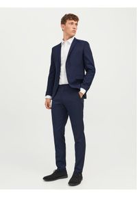 Jack & Jones - Jack&Jones Garnitur Solaris 12148166 Granatowy Super Slim Fit. Kolor: niebieski. Materiał: syntetyk #1