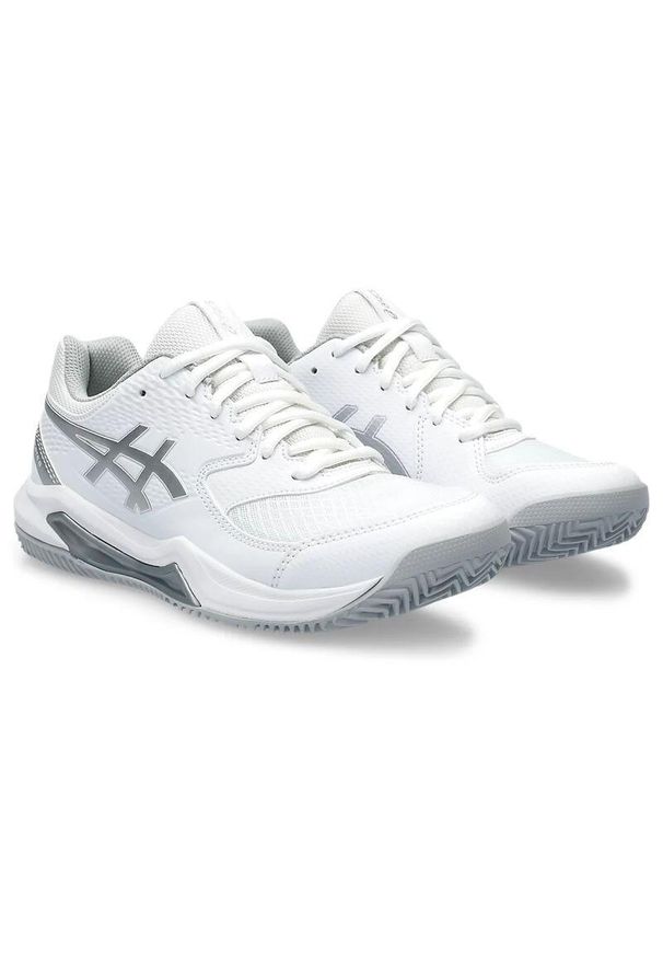 Buty tenisowe damskie Asics Gel Dedicate 8 Clay. Kolor: biały, wielokolorowy, szary. Sport: tenis