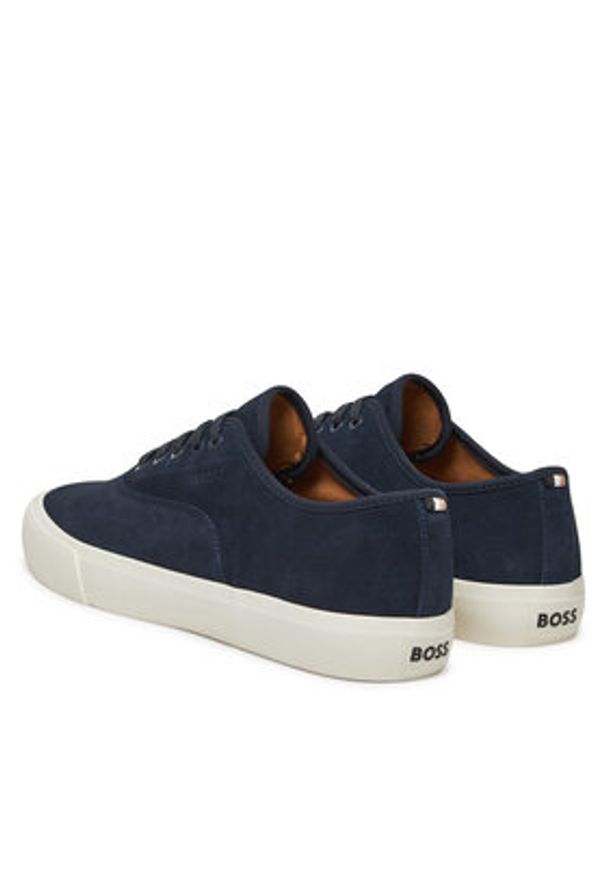 BOSS Tenisówki Aiden 50542098 Granatowy. Kolor: niebieski. Materiał: skóra, zamsz