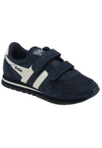 Białe buty na rzepy dla dzieci Gola Daytona 88 Strap. Okazja: na co dzień. Zapięcie: rzepy. Kolor: wielokolorowy, niebieski, biały #2