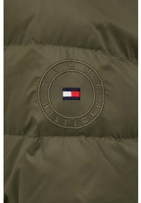 TOMMY HILFIGER - Tommy Hilfiger kurtka puchowa damska kolor brązowy przejściowa. Kolor: zielony. Materiał: puch #6