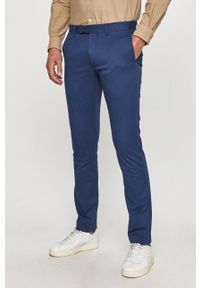 Polo Ralph Lauren - Spodnie. Kolor: niebieski. Materiał: tkanina, bawełna, elastan. Wzór: gładki #1