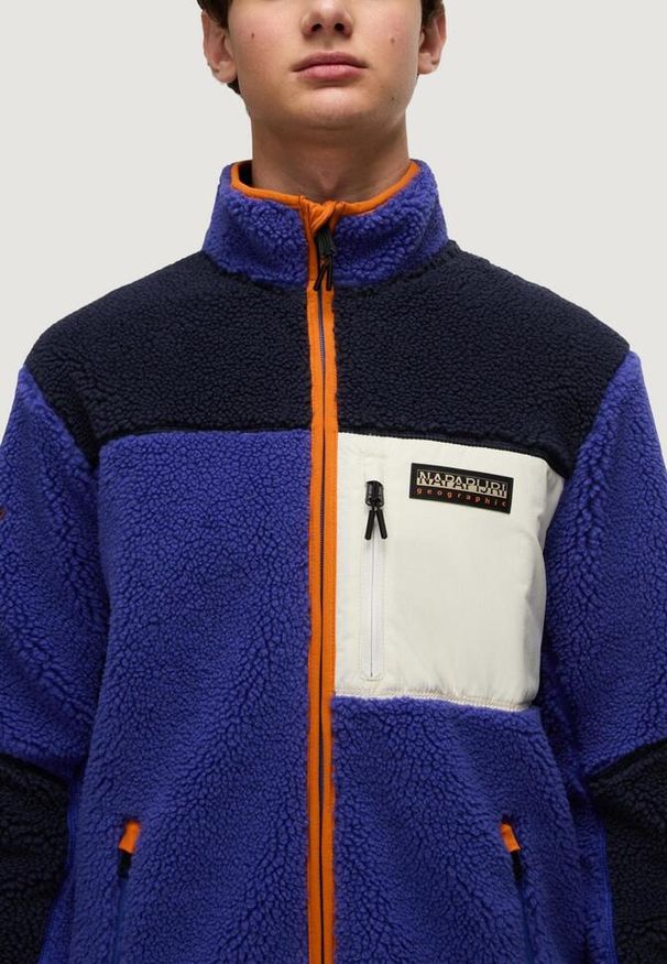 Napapijri - Bluza Mężczyzna NAPAPIJRI YUPIK FZ 3. Kolor: fioletowy. Materiał: poliester