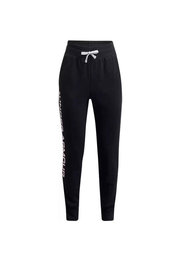 Spodnie dresowe dziewczęce Under Armour Rival Fleece Joggers. Kolor: czarny. Materiał: dresówka