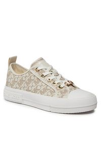 MICHAEL Michael Kors Trampki Evy Lace Up 43H3EYFS1B Beżowy. Kolor: beżowy. Materiał: skóra