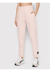 Spodnie dresowe DKNY Sport. Kolor: różowy. Materiał: dresówka, syntetyk #1