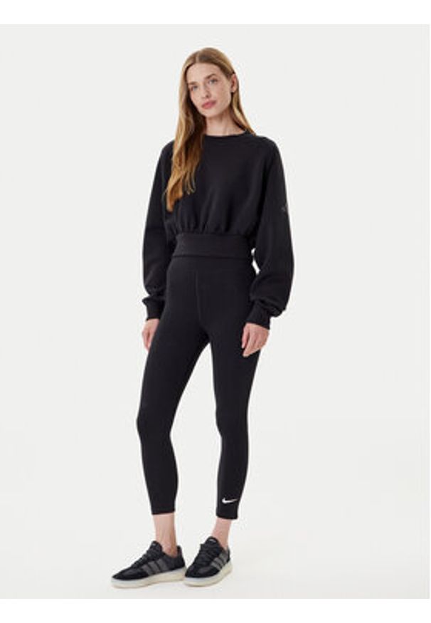 Nike Legginsy DV7789 Czarny Regular Fit. Kolor: czarny. Materiał: bawełna