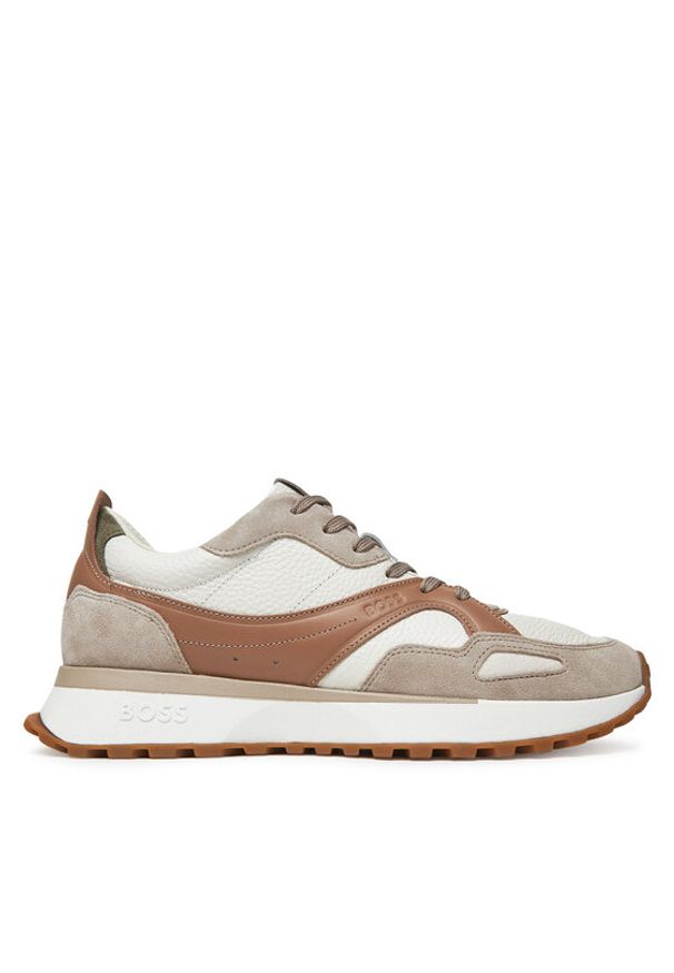 BOSS Sneakersy Jonah 50548782 Beżowy. Kolor: beżowy. Materiał: skóra