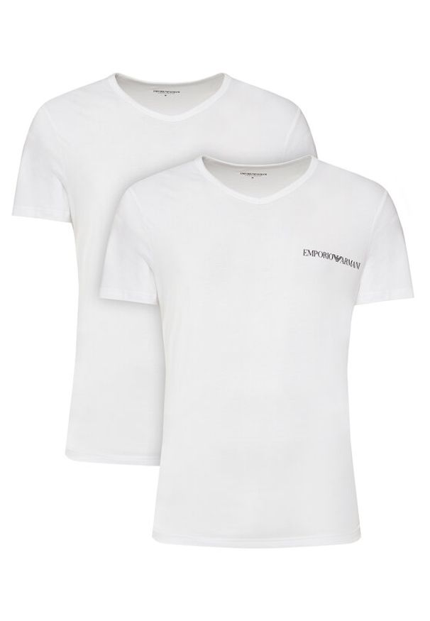 Emporio Armani Underwear Komplet 2 t-shirtów EM000392 AF10779 M0082 Biały Regular Fit. Kolor: biały. Materiał: bawełna