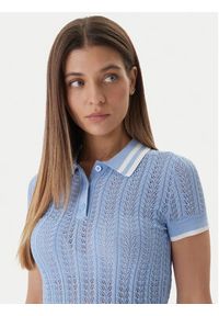 Guess Sweter W6GR25 Z0672 Niebieski Regular Fit. Kolor: niebieski. Materiał: wiskoza #5