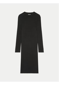 Marc O'Polo Sukienka dzianinowa 409 5045 67097 Czarny Slim Fit. Typ kołnierza: polo. Kolor: czarny. Materiał: bawełna #3