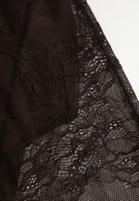 Born2be - Brązowe Koronkowe Spodnie Dzwony z Wysokim Stanem Solifera. Okazja: na co dzień. Stan: podwyższony. Kolor: brązowy. Materiał: koronka. Wzór: koronka. Styl: casual #4