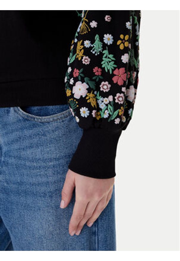 only - ONLY Bluza Brooke 15216364 Czarny Regular Fit. Kolor: czarny. Materiał: syntetyk, bawełna