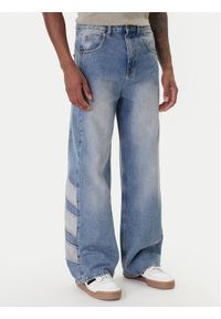 Adidas - adidas Jeansy KE0112 Niebieski Loose Fit. Kolor: niebieski #1