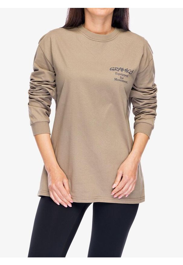 Longsleeve Gramicci Equipped L/S Tee. Kolor: brązowy. Długość rękawa: długi rękaw. Sport: turystyka piesza