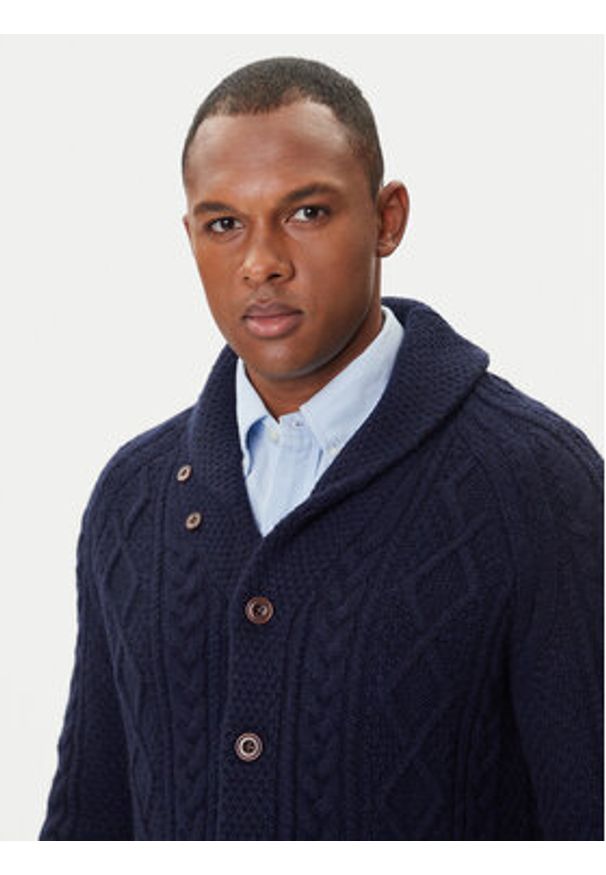 Polo Ralph Lauren Sweter 710978303001 Granatowy Regular Fit. Typ kołnierza: polo. Kolor: niebieski. Materiał: wełna
