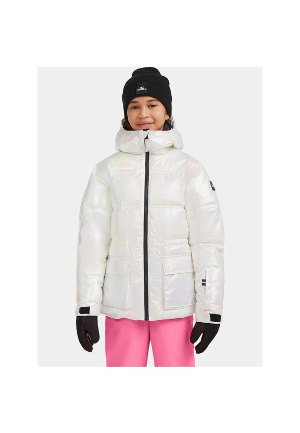 Kurtka Narciarska Dziecięca O'Neill FWC'Cruz Puffer. Kolor: biały. Sezon: zima. Sport: narciarstwo