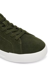 TOMMY HILFIGER - Tommy Hilfiger Sneakersy Th Court Core Suede FM0FM05716 Zielony. Kolor: zielony. Materiał: zamsz, skóra #4