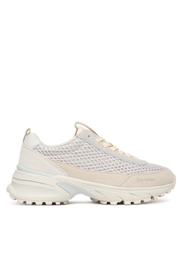 Calvin Klein Sneakersy Hike Runner Lace Up Techmix YW0YW02030 Écru. Materiał: skóra