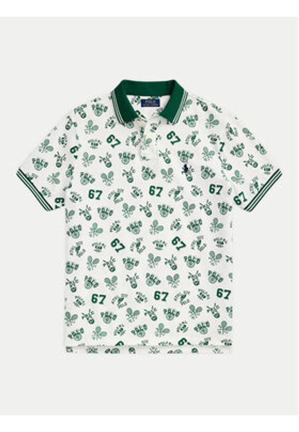 Polo Ralph Lauren Polo 710963484001 Biały Custom Slim Fit. Typ kołnierza: polo. Kolor: biały. Materiał: bawełna
