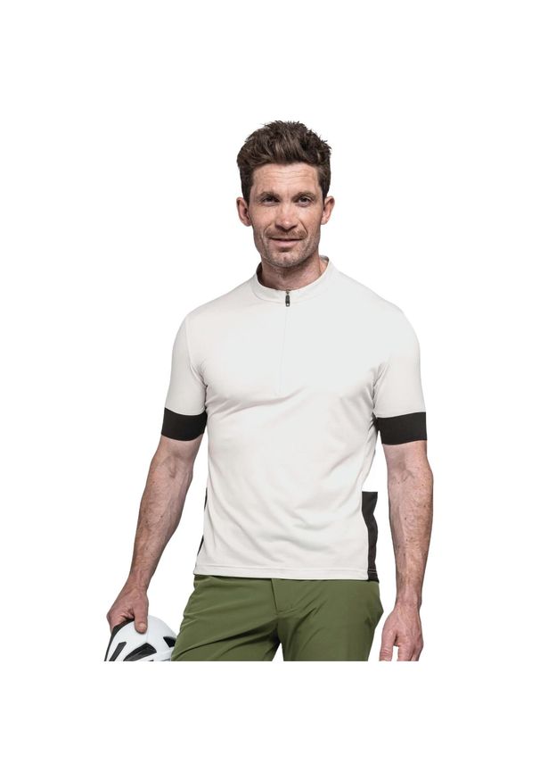 SCHÖFFEL - Koszulka rowerowa męska Schöffel Circ Pinega. Kolor: beżowy. Sport: kolarstwo