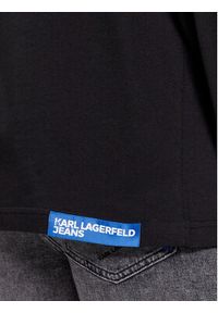 Karl Lagerfeld Jeans - KARL LAGERFELD Longsleeve Klj Regular Monogram Lslv Tee 236D1705 Czarny Regular Fit. Typ kołnierza: dekolt w karo. Kolor: czarny. Materiał: bawełna. Długość rękawa: długi rękaw #5