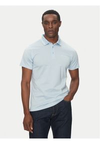 Karl Lagerfeld - KARL LAGERFELD Polo 745001 552200 Niebieski Slim Fit. Typ kołnierza: polo. Kolor: niebieski. Materiał: bawełna