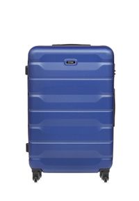 Ochnik - Komplet walizek na kółkach 19''/24''/28''. Kolor: niebieski. Materiał: guma, poliester, materiał, kauczuk #9