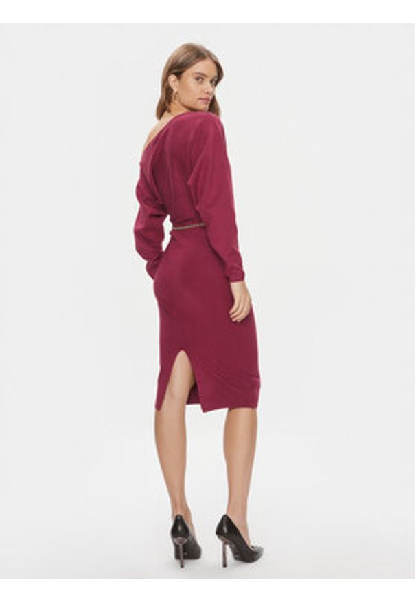 Guess Sukienka codzienna Allison W4RK06 Z2YJ2 Bordowy Regular Fit. Okazja: na co dzień. Kolor: czerwony. Materiał: wiskoza. Typ sukienki: proste. Styl: casual