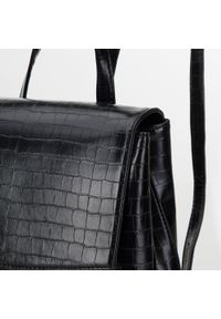 Wittchen - Damski plecak z ekoskóry croco dwukomorowy czarny. Kolor: czarny. Materiał: skóra ekologiczna. Styl: casual, klasyczny #5