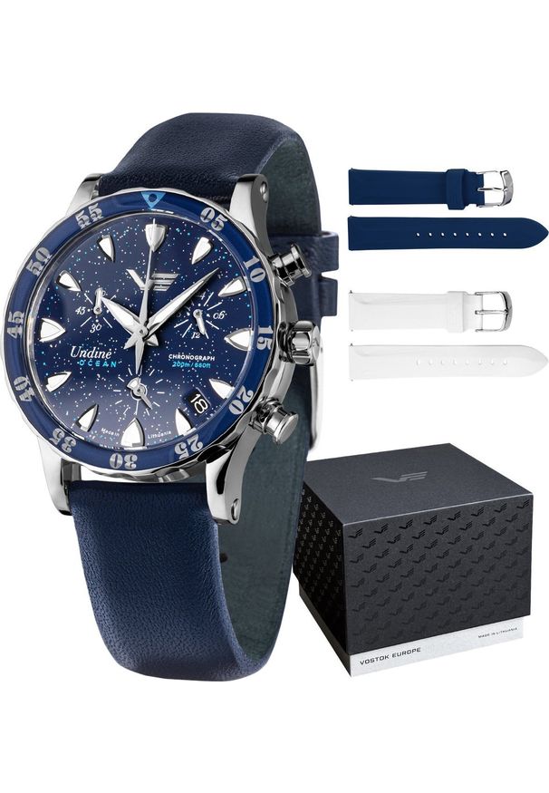 Zegarek damski Vostok Europe VK68-515A756 niebieski. Kolor: niebieski