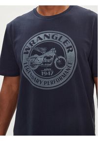 Wrangler T-Shirt Americana 112352841 Granatowy Regular Fit. Kolor: niebieski. Materiał: bawełna #4