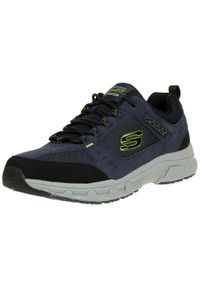 skechers - Buty SKECHERS OAK CANYON Niebieski. Kolor: niebieski. Materiał: materiał, zamsz #1