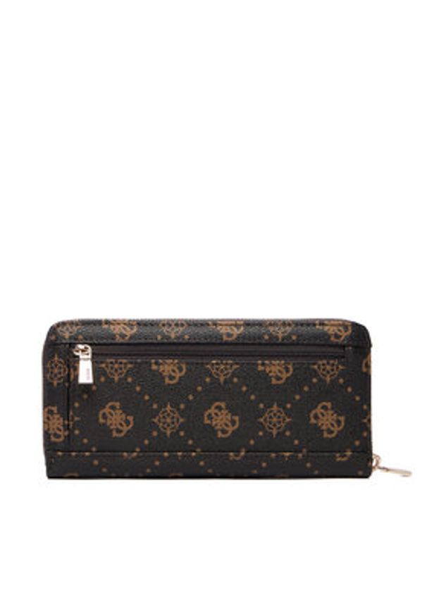 Guess Portfel Carrie Logo Slg SWGP98 98146 Brązowy. Kolor: brązowy. Materiał: skóra