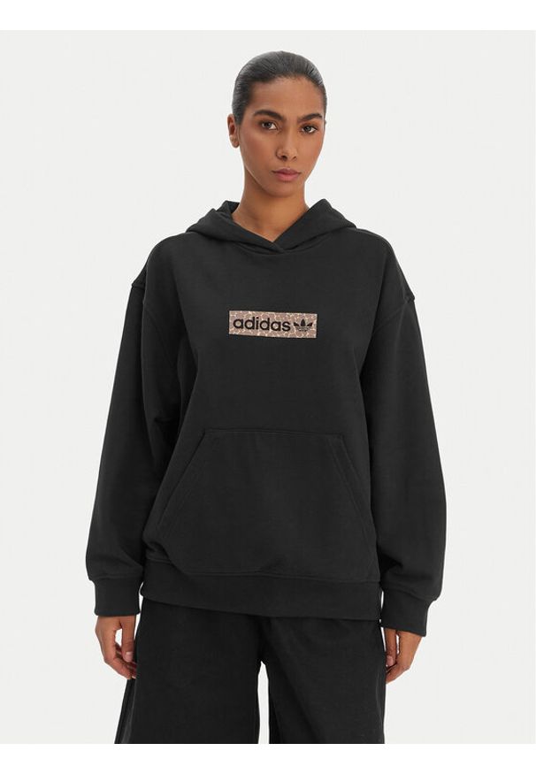 Adidas - adidas Bluza KD2823 Czarny Oversize. Kolor: czarny. Materiał: bawełna