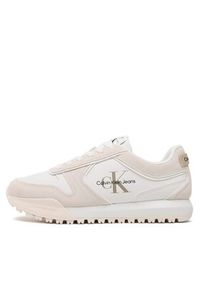 Calvin Klein Jeans Sneakersy Toothy Runner Irregular Lines YM0YM00624 Biały. Kolor: biały. Materiał: skóra #3