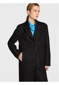 Remain Płaszcz wełniany Boyle Coat RM1487 Czarny Boxy Fit. Kolor: czarny. Materiał: wełna #5