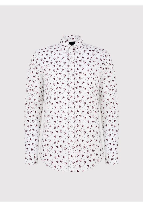 Pako Lorente - PAKO LORENTE – Koszula męska we wzór. Materiał: bawełna, elastan. Długość rękawa: długi rękaw. Długość: długie