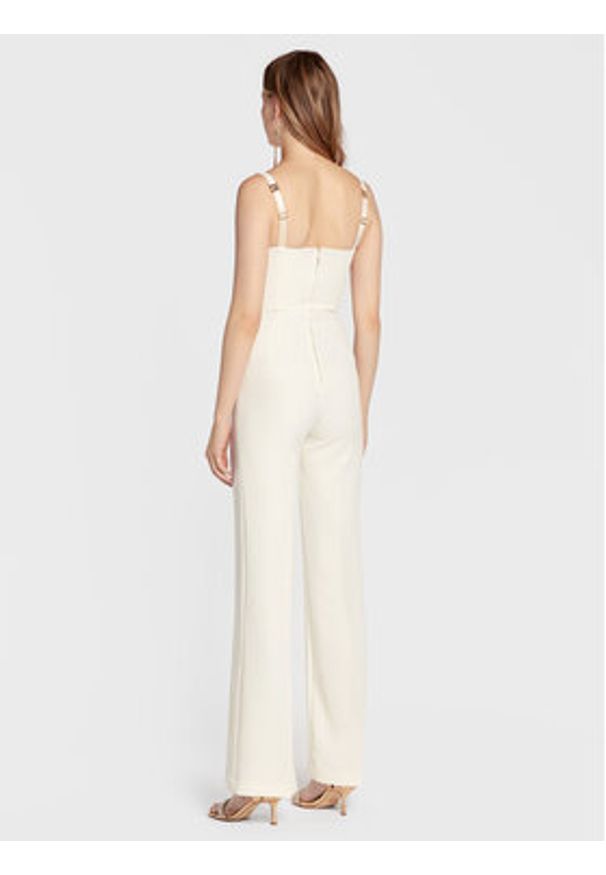 Elisabetta Franchi Kombinezon TU-007-27E2-V440 Biały Slim Fit. Kolor: biały. Materiał: syntetyk