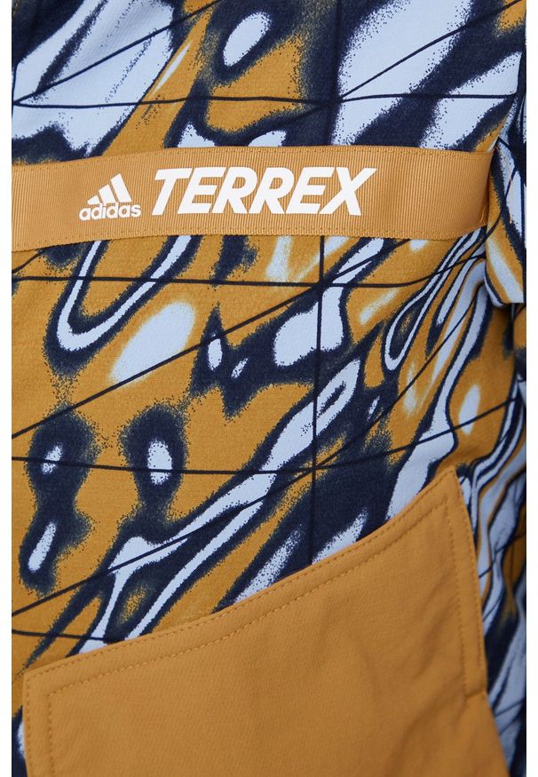 adidas TERREX kurtka trekkingowa przejściowa. Typ kołnierza: kaptur. Materiał: tkanina, softshell