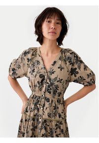 GAP - Gap Sukienka codzienna 517740 Khaki Regular Fit. Okazja: na co dzień. Kolor: brązowy. Materiał: bawełna. Typ sukienki: proste. Styl: casual #4
