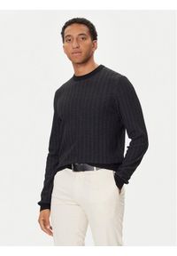 BOSS Sweter H-Habito 50549985 Czarny Regular Fit. Kolor: czarny. Materiał: bawełna