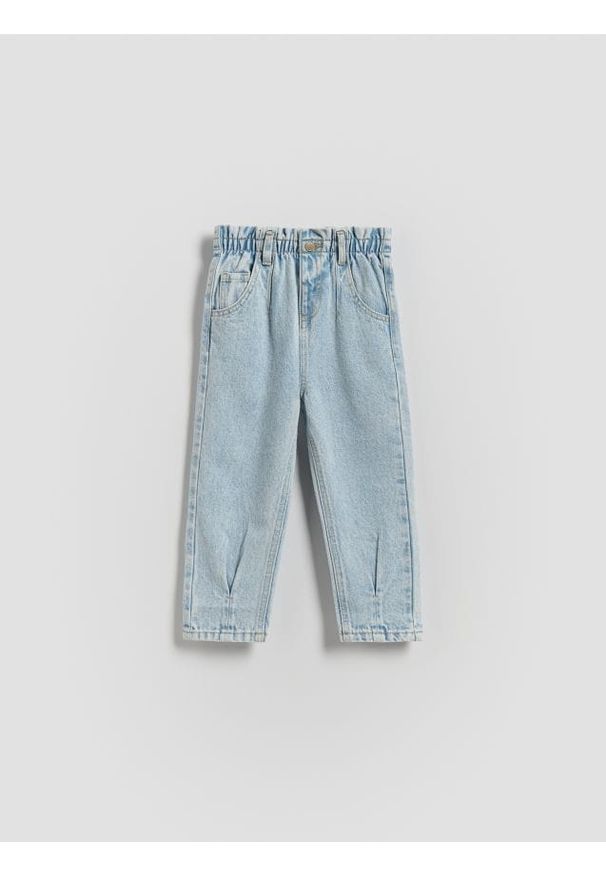 Reserved - Jeansy baggy - niebieski. Kolor: niebieski. Materiał: jeans