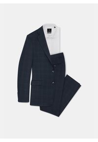 Pako Lorente - Granatowa marynarka garniturowa P22WF-3G-041-G-S. Kolor: niebieski. Materiał: tkanina. Wzór: kratka #2
