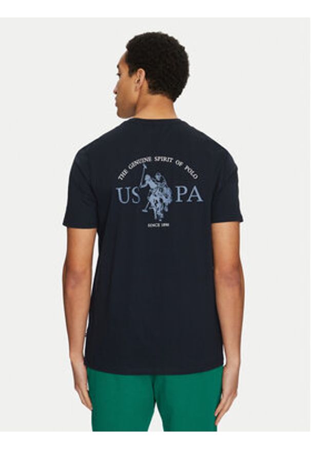 U.S. Polo Assn. T-Shirt MUP3657 Granatowy Regular Fit. Typ kołnierza: polo. Kolor: niebieski. Materiał: bawełna