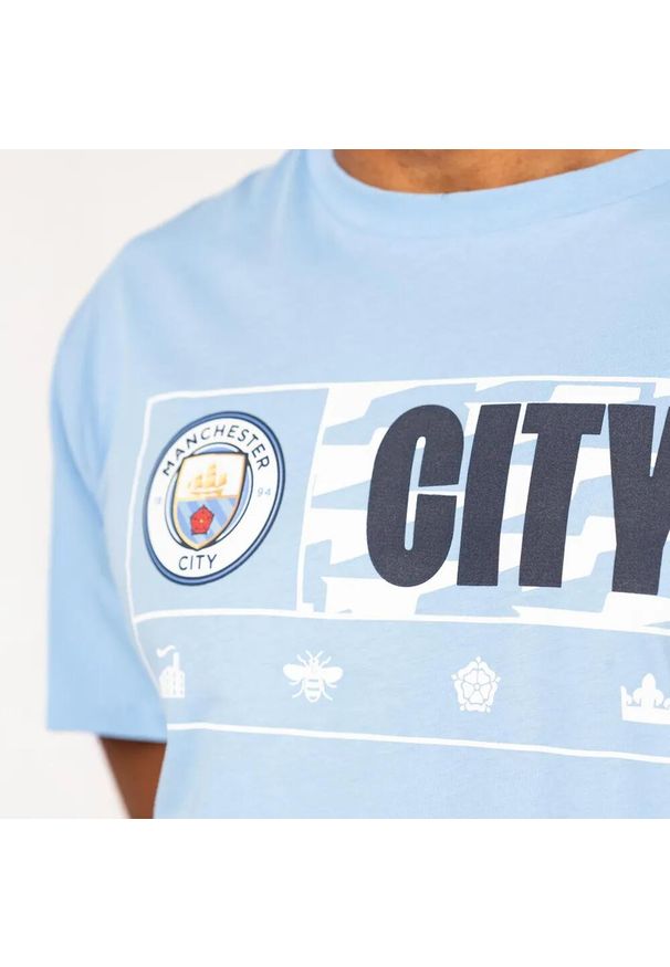 MANCHESTER CITY - Koszulka męska Man City jasnoniebieska dla dorosłych - 2XL. Kolor: niebieski. Sport: piłka nożna